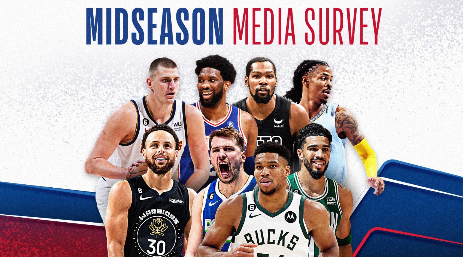 NBA季中媒体调查：东契奇字母哥普尔榜上有名 勇士下半季将大放异彩？