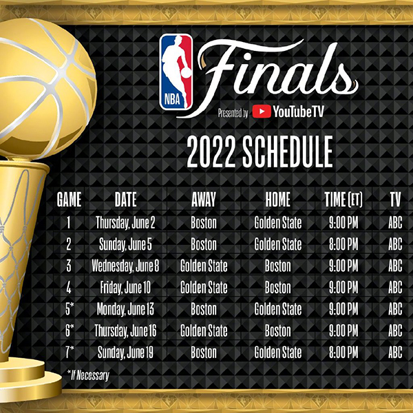 NBA季后赛赛程表 2022年NBA总决赛赛程介绍-第2张图片